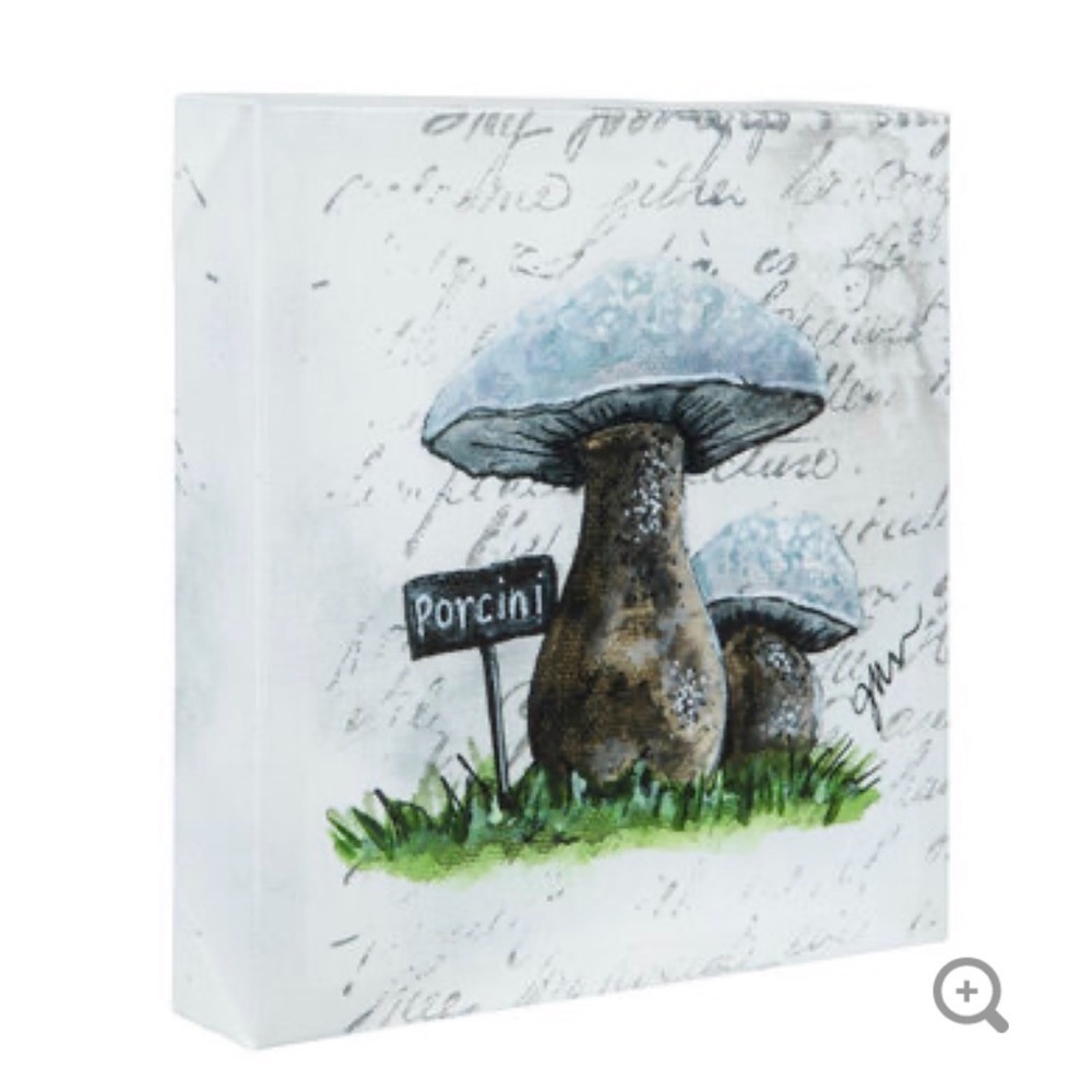 Porcini Mushroom Canvas Wall Decor, NWT - Picture 1 of 7